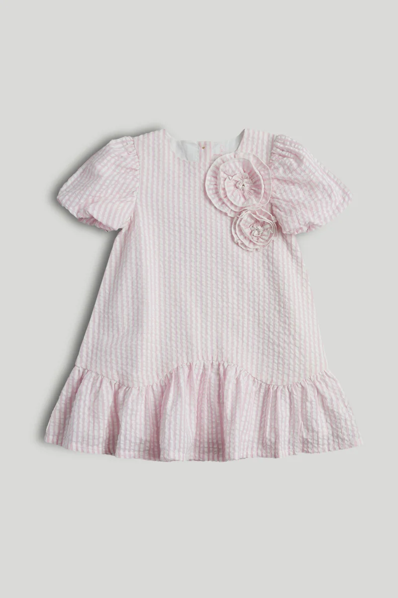 mothercare Pink Striped Cotton Dress