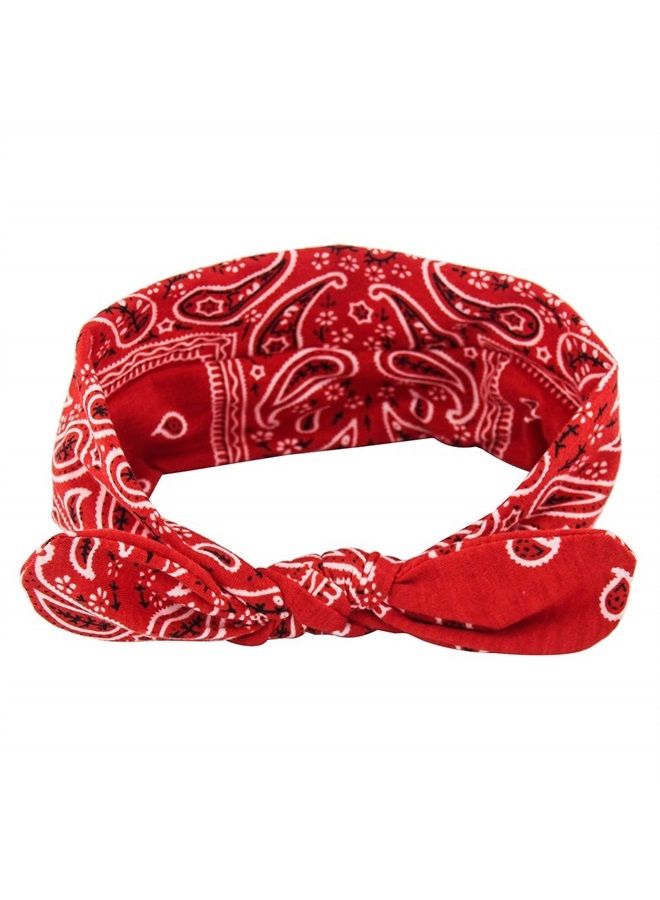 Yeshan Boho Bow Headbands for Women Vintage Paisley Bandana Flower Printed Hairband Elastic Rabbit ear Head Wrap Cute Hair Accessories,pack of 6 - Image 2