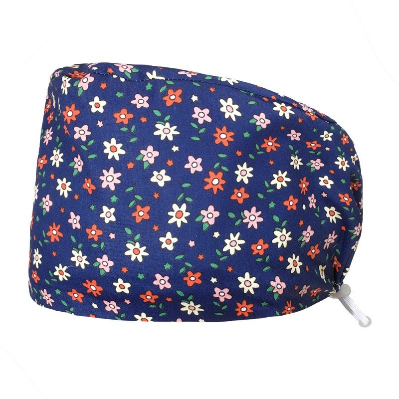 Surgical Cap Men'S And Women'S Cotton Elastic Oral Doctor Cap Thin Nurse Cute Hat Chef Round Hat Supply - Image 1