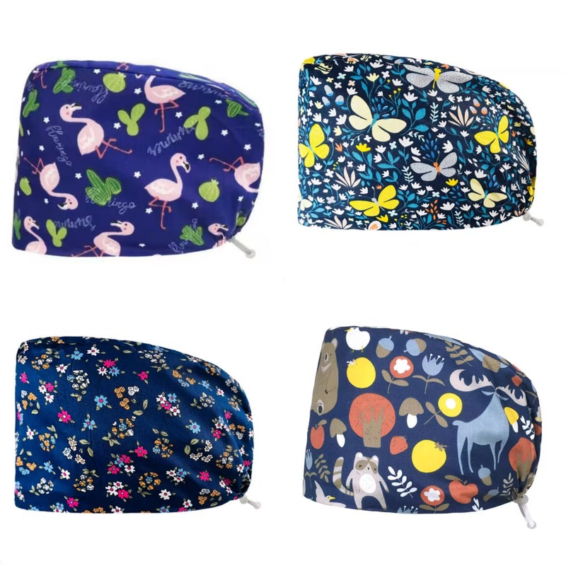 Surgical Cap Men'S And Women'S Cotton Elastic Oral Doctor Cap Thin Nurse Cute Hat Chef Round Hat Supply - Image 3