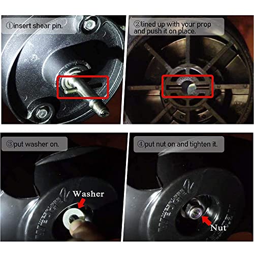 CASTNOO MKP-34 Prop & Nut Kit E Perfectly Suitable for Minn Kota Trolling Motor Including Prop Nut & Washer 1865019 - Image 5