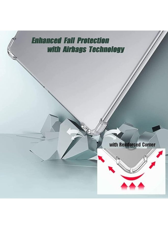 جراب سيليكون متوافق مع جهاز Samsung Galaxy Tab S6 Lite مقاس 10.4 بوصة 2022/2020، غطاء خلفي معزز لامتصاص الصدمات، مقاوم للصدمات، ومقاوم للخدش (شفاف) - Image 3