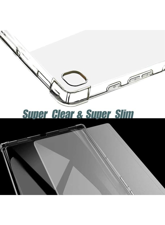 جراب سيليكون متوافق مع جهاز Samsung Galaxy Tab S6 Lite مقاس 10.4 بوصة 2022/2020، غطاء خلفي معزز لامتصاص الصدمات، مقاوم للصدمات، ومقاوم للخدش (شفاف) - Image 4