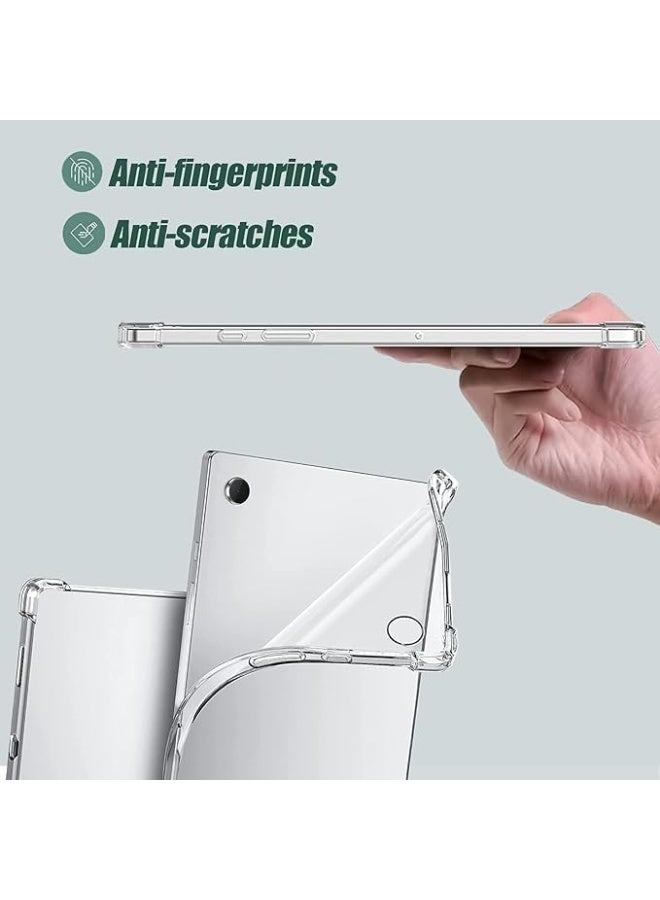 جراب سيليكون متوافق مع جهاز Samsung Galaxy Tab S6 Lite مقاس 10.4 بوصة 2022/2020، غطاء خلفي معزز لامتصاص الصدمات، مقاوم للصدمات، ومقاوم للخدش (شفاف) - Image 5