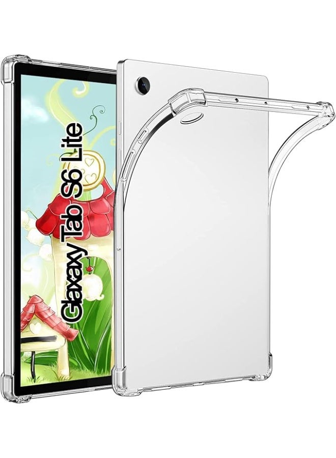 جراب سيليكون متوافق مع جهاز Samsung Galaxy Tab S6 Lite مقاس 10.4 بوصة 2022/2020، غطاء خلفي معزز لامتصاص الصدمات، مقاوم للصدمات، ومقاوم للخدش (شفاف) - Image 1