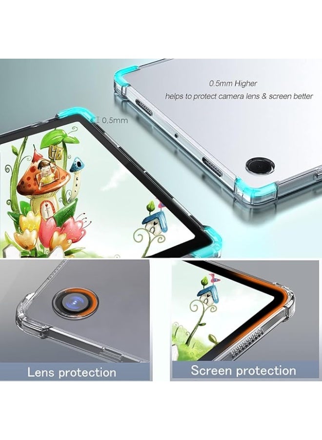 جراب سيليكون متوافق مع جهاز Samsung Galaxy Tab S6 Lite مقاس 10.4 بوصة 2022/2020، غطاء خلفي معزز لامتصاص الصدمات، مقاوم للصدمات، ومقاوم للخدش (شفاف) - Image 2