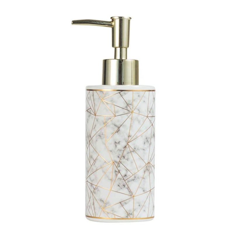 Skywalk Modern Style Ceramic Liquid Soap Dispenser for Bathroom & Kitchen (250 ml)-White - Image 1