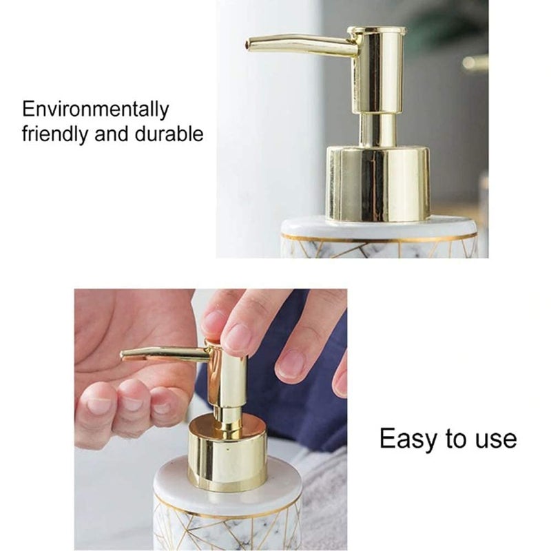 Skywalk Modern Style Ceramic Liquid Soap Dispenser for Bathroom & Kitchen (250 ml)-White - Image 3