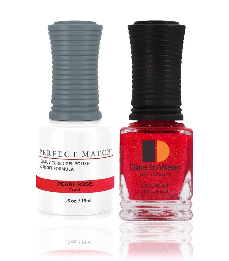 Lechat Perfect Match Gel Nail Polish 15ml Soak Off Long Lasting High Shine UV LED Gel Non Toxic Easy Application Wide Color Range for Manicure and Pedicure Pearl Rose PMS122