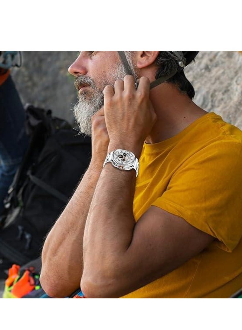 JAJEEK Stainless Steel Band Compatible with Samsung Galaxy Watch Ultra 47mm (2024) – No Gap Business Metal Strap for Galaxy Watch 7 Ultra 47mm, Elegant and Durable Design for Men & Women – Premium Metal Watch Strap for All-Day Comfort - Image 3