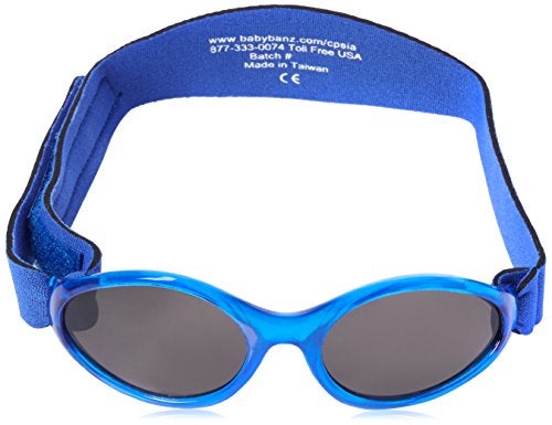 Banz Bubzee Baby Sunglasses, 0-24 Months – Ocean Blue – 100% UV Eye Protection, Sun Glare Reduction, Shatterproof Lenses, Size Adjustable, Secure Fit - Image 2