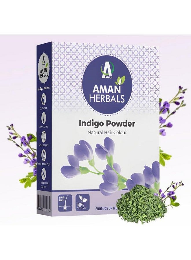 AMAN Herbals - 100% Organic And Herbal Indigo Powder, For Natural Hair Coloring, Arrests Early Greying & Protects Hair From Damage - 100G - Image 1