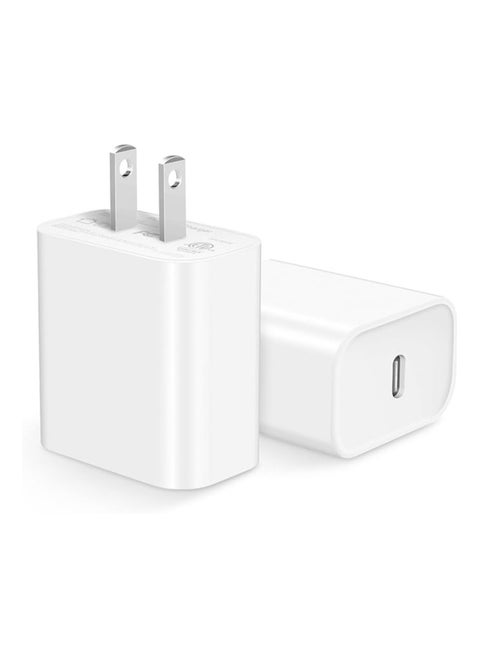USB C Charger Block [2 Pack] iPhone 16 15 14 13 12 11 Charger Block, Type C Wall Charge 20W PD Power Adapter for iPhone 16/16Pro/16Pro Max/16Plus/15/14/13/12/11, iPad