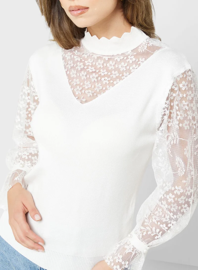 ELLA Lace Detail Vest
