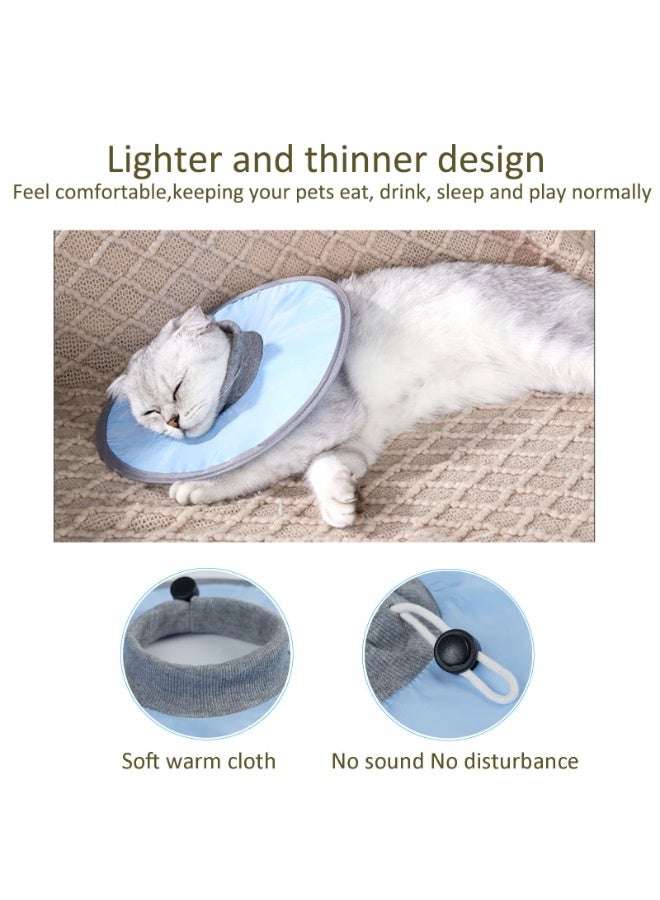 طوق قطط طبي مقاوم للماء، طوق قطط قابل للتعديل لحماية الحيوانات الأليفة، طوق وقائي لمنع لعق الجروح، طوق إليزابيثي خفيف الوزن للقطط بعد الجراحة، يناسب الجراء الصغيرة - Image 4