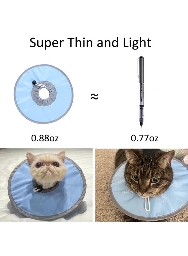طوق قطط طبي مقاوم للماء، طوق قطط قابل للتعديل لحماية الحيوانات الأليفة، طوق وقائي لمنع لعق الجروح، طوق إليزابيثي خفيف الوزن للقطط بعد الجراحة، يناسب الجراء الصغيرة - Image 5
