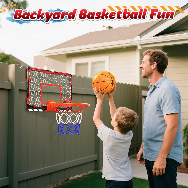 EagleStone Mini Basketball Hoop for Door & Wall, Foldable Rim with 3 Balls and Pump, Indoor Basketball Toy Game Set for Kids Adults, Bedroom Office Sports Gift - Image 5