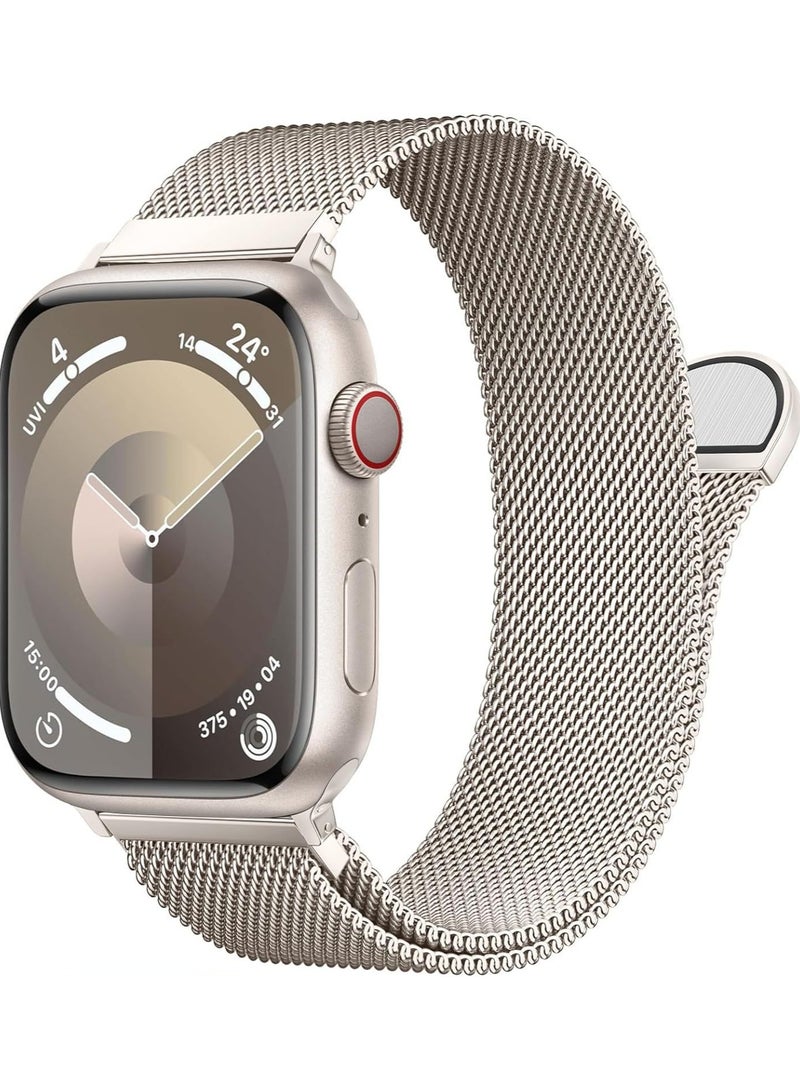 HablTech Stainless Steel Milanese Loop Compatible with Apple Watch Straps 38mm 40mm 41mm 42mm ,Magnetic Clasp Replacement for iWatch Bands Series11/10/9/8/7/6/5/4/ SE/SE1/SE2 - Image 1