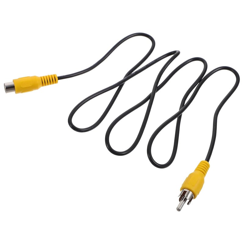 Male to Female RCA Audio Extension Cable 1 Meter Black Shielded for Car Stereo Home Theater - Image 1