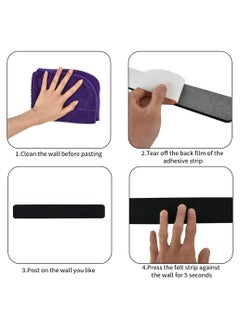 Dominy 8Pcs Colour Cork Board Bar Strips with 50 Pushpins, Self-Adhesive Bulletin Board Strips No Damage for Wall, Felt Pin Board for Paste Notes, Photos, Schedules Office Decor  - Image 3