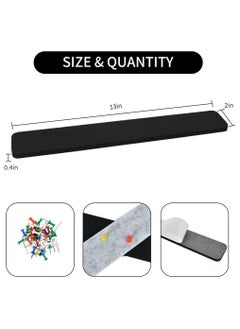 Dominy 8Pcs Colour Cork Board Bar Strips with 50 Pushpins, Self-Adhesive Bulletin Board Strips No Damage for Wall, Felt Pin Board for Paste Notes, Photos, Schedules Office Decor  - Image 2