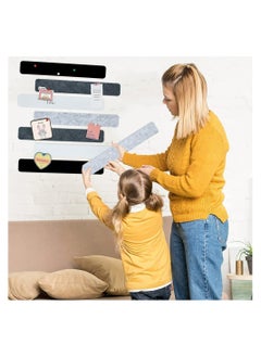 Dominy 8Pcs Colour Cork Board Bar Strips with 50 Pushpins, Self-Adhesive Bulletin Board Strips No Damage for Wall, Felt Pin Board for Paste Notes, Photos, Schedules Office Decor  - Image 5