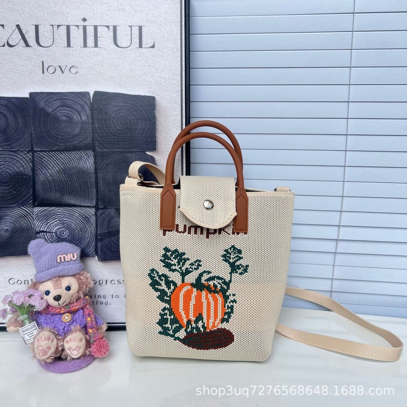 American Style Retro Designer Silicone Hand Crossbody Bag Adjustable Shoulder Strap Vegetable Basket Mobile Phone Coin Wallet - Image 1