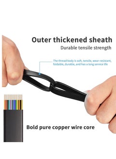 Y&D OBD2 Extension Cable, OBDII Extend Full 16Pin Male and Female Flat Ribbon Cable for Car OBD Diagnostic Extender Cord Connector & All Equipment Reinforced PVC Material (100CM/39Inch)  - Image 5