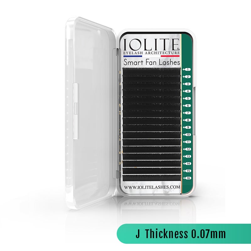 IOLITE Eyelash Extension Smart Fan Lashes – Easy-Fan Volume Lashes, Lightweight & Curl-Retaining, Vegan DIY Lash ExtensionsJ Curl 0.05 Thickness Eyelashes Lashes ISFJ5T