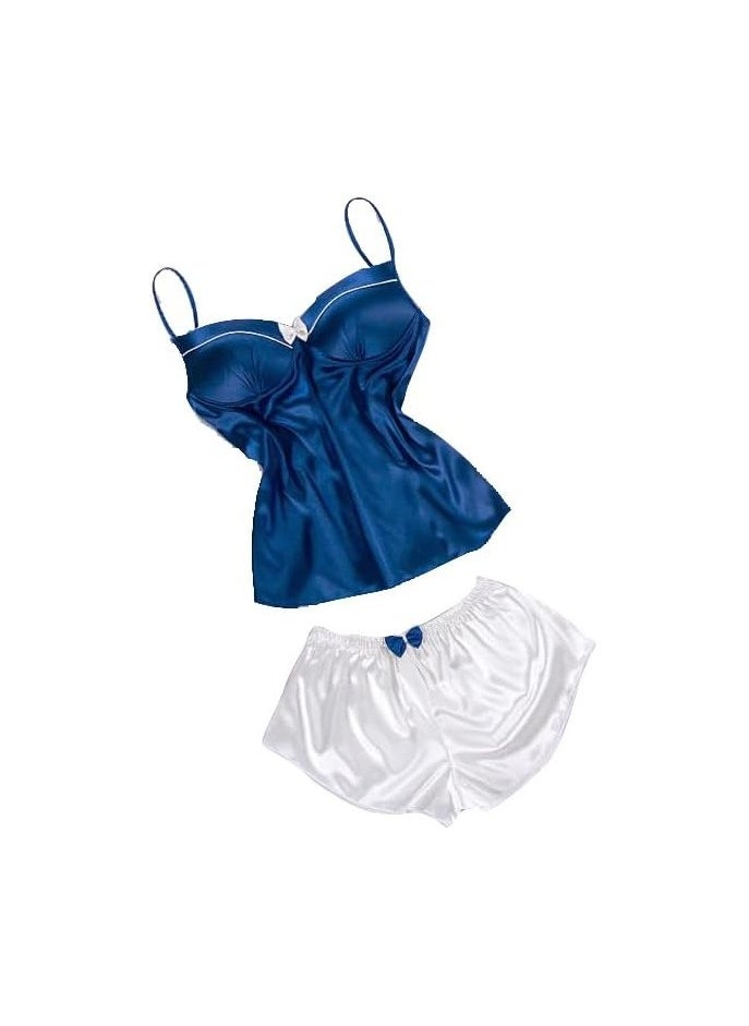 Women's Satin Pajama Sets, 4 Piece of Long and short Sleepwear, Cami Top and Robe. - pzsku/ZF80FECC16B6D808B396BZ/45/_/1708005881/811d14f1-2c47-44ee-849d-69bdc1e38068