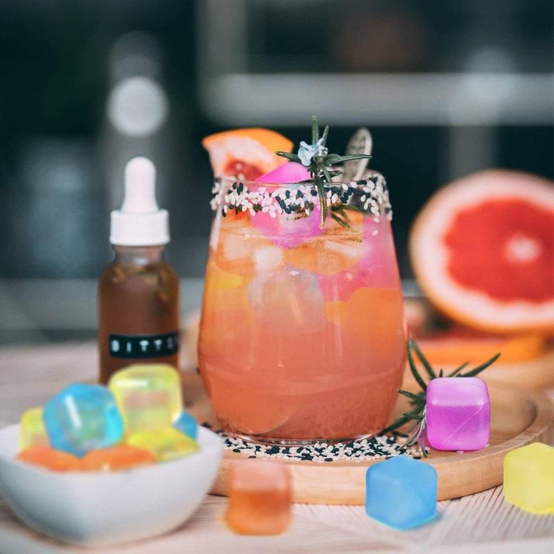 VOGVOG 80 Pack Reusable Ice Cube  Colorful Plastic Squares Ice Cubes  Washable Refreezable Ice Cube For Drinks  Whiskey  Coffee - Image 4