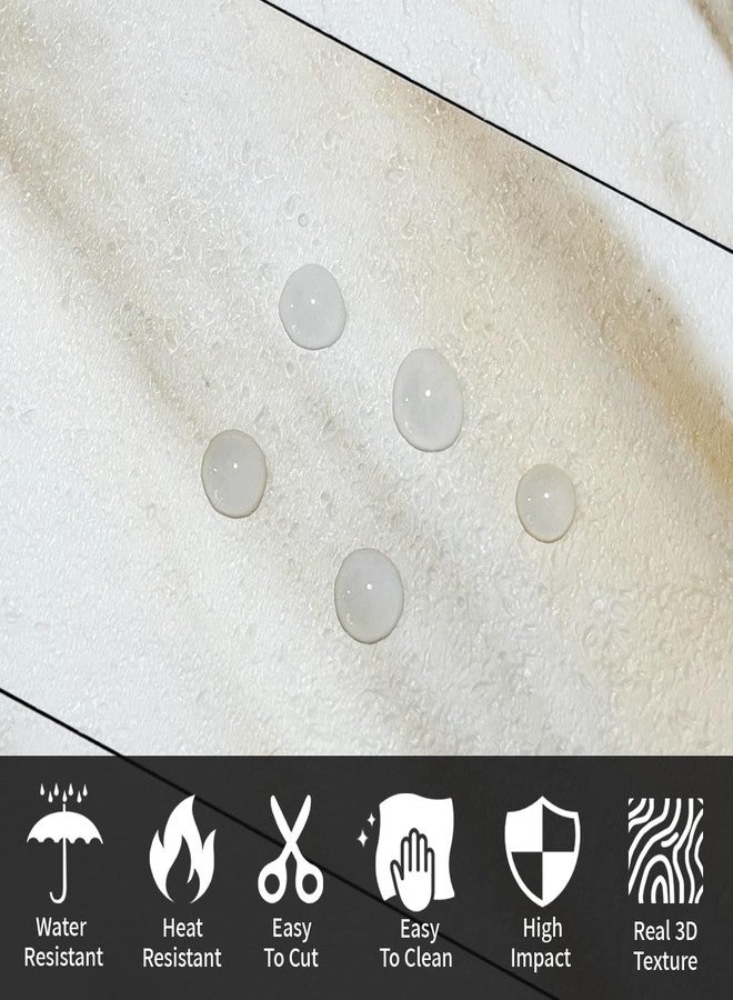 AULIGET 4-Piece Calacatta Gold Marble Look Peel and Stick Backsplash Wall Tiles, 3" x 6" Faxu Stone PVC Stick on Tile for Backsplash Kitchen, Bathroom, Laundry Room, Camper, Fireplace - Image 3