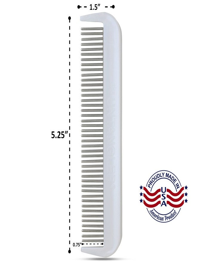 Untangler Cat Comb with Silky Smooth Rotating Teeth - Clears Mats Gently (5" Ultra Fine Teeth; 7" Dual Teeth) (White, 5") - Image 3