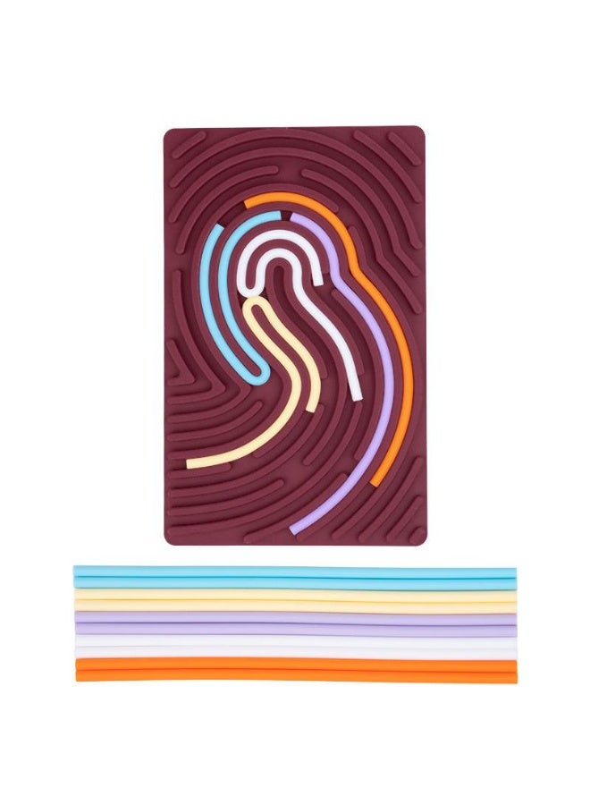 MIXDE 11 PCS Double-Sided Sensory Activity Board, Silicone Fidget Toy for Stress Relief, ADHD and Autism, Montessori Interactive Toys Educational Learning Toys  for Kids  Adults - Image 1