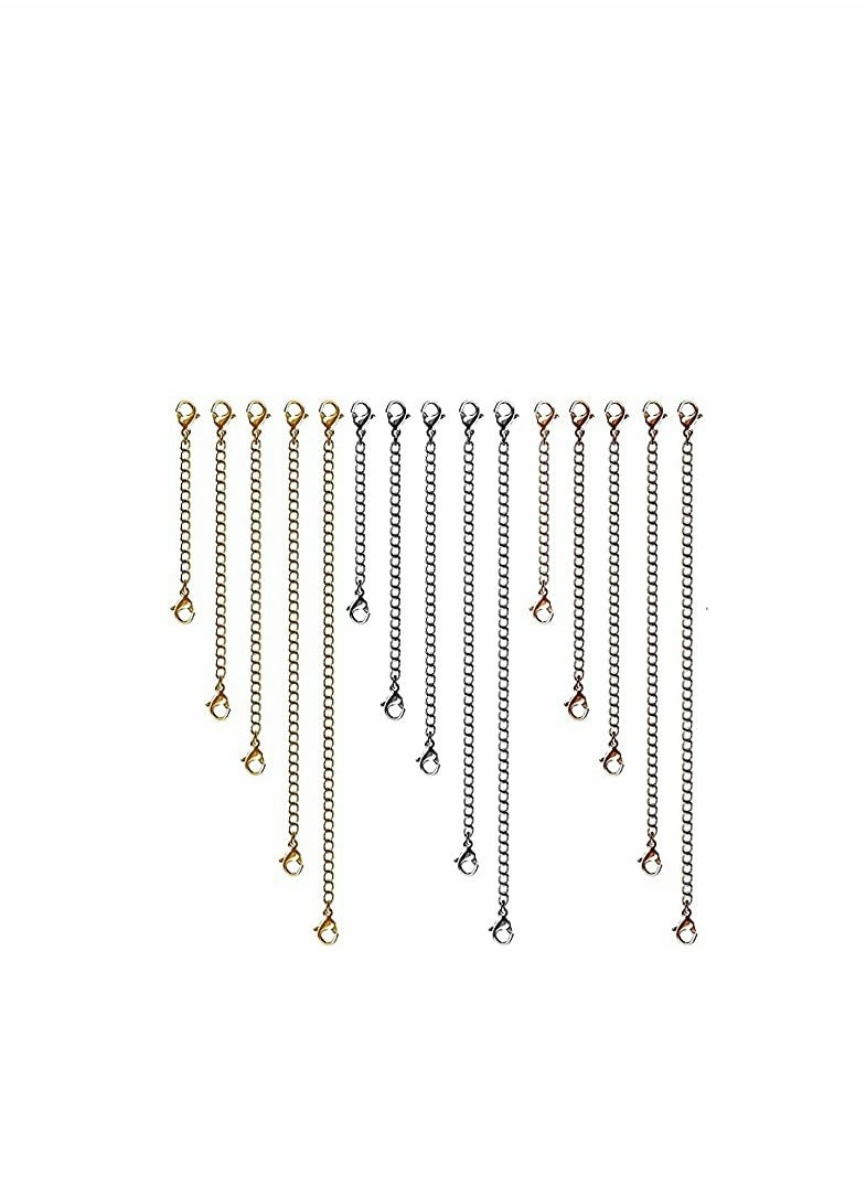 KASTWAVE - Necklace Extenders, Stainless Steel Chain Extenders Gold Silver for Jewelry Making - Image 1