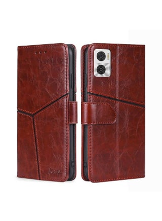 Case Cover For For Motorola Moto E22/E22i Geometric Stitching Horizontal Flip Leather Phone Case(Dark Brown) - pzsku/ZF8106CBC29D5942EBF3AZ/45/_/1709825092/0c0e324d-aa80-422a-b279-c81ba67d3b00