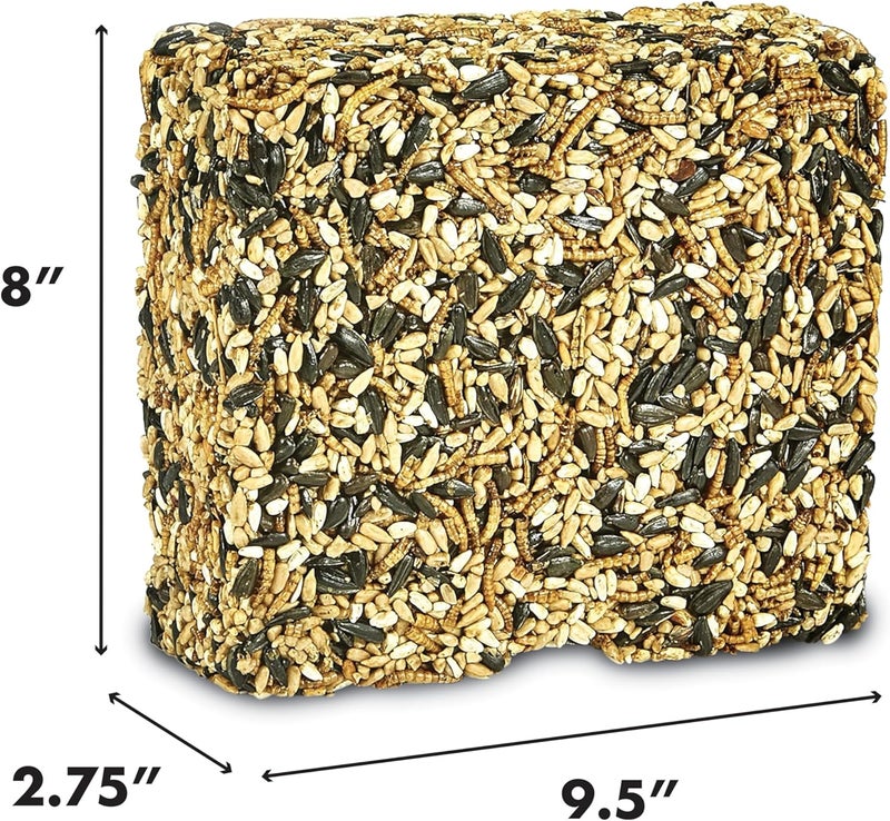 Kaytee Wild Bird Seed & Mealworm Seed Cake Food For Bluebirds, Chickadees, Woodpeckers and More, 1.4 Pound - Image 2