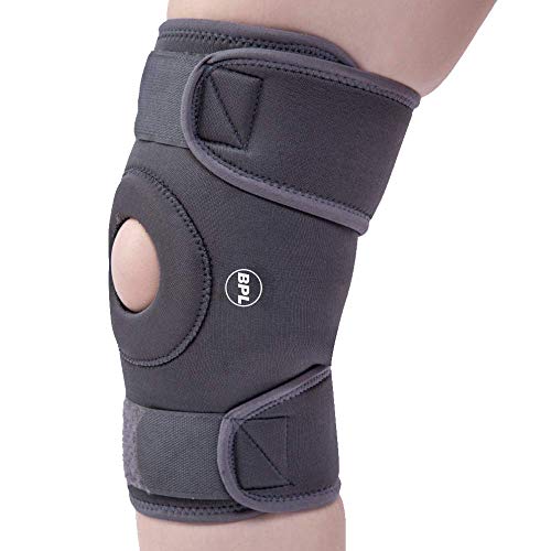 BPL Medical Technologies OrthoCare Knee Wrap Premium Knee Support Open Patella, Breathable Knee Cap Brace for Arthritis, Pain Relief, Sports for Men & Women - Grey - M - Image 1