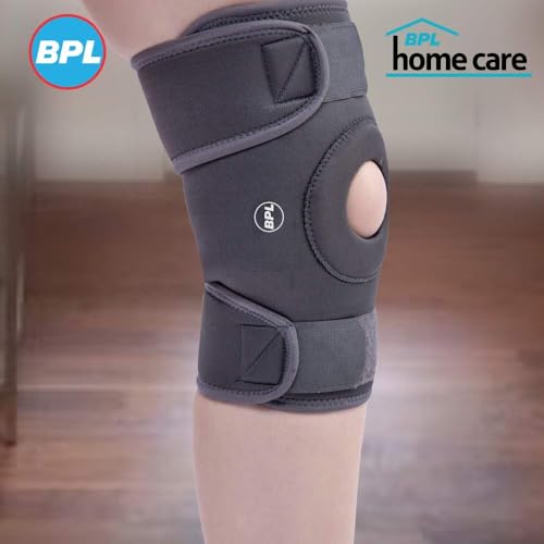 BPL Medical Technologies OrthoCare Knee Wrap Premium Knee Support Open Patella, Breathable Knee Cap Brace for Arthritis, Pain Relief, Sports for Men & Women - Grey - M - Image 5