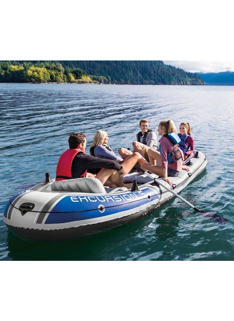 Pshoplay IB68325 Intex Excursion 5 Boat Set 366X168X43 cm (Paddle and Pump)  - Image 2