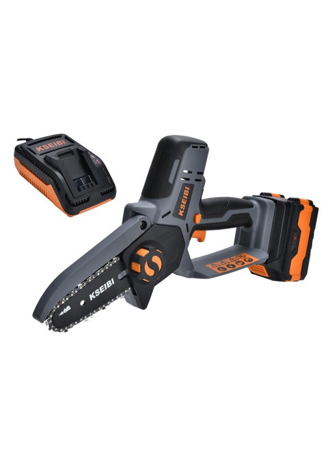 KCS 20V-10, Cordless Mini Chainsaw, 1 Battery 201c, Portable Chainsaw, Lightweight, Garden Tool, Ideal for Trimming and Pruning Trees, Bushes, Cutting Wooden Planks, Gardening and Pruning.