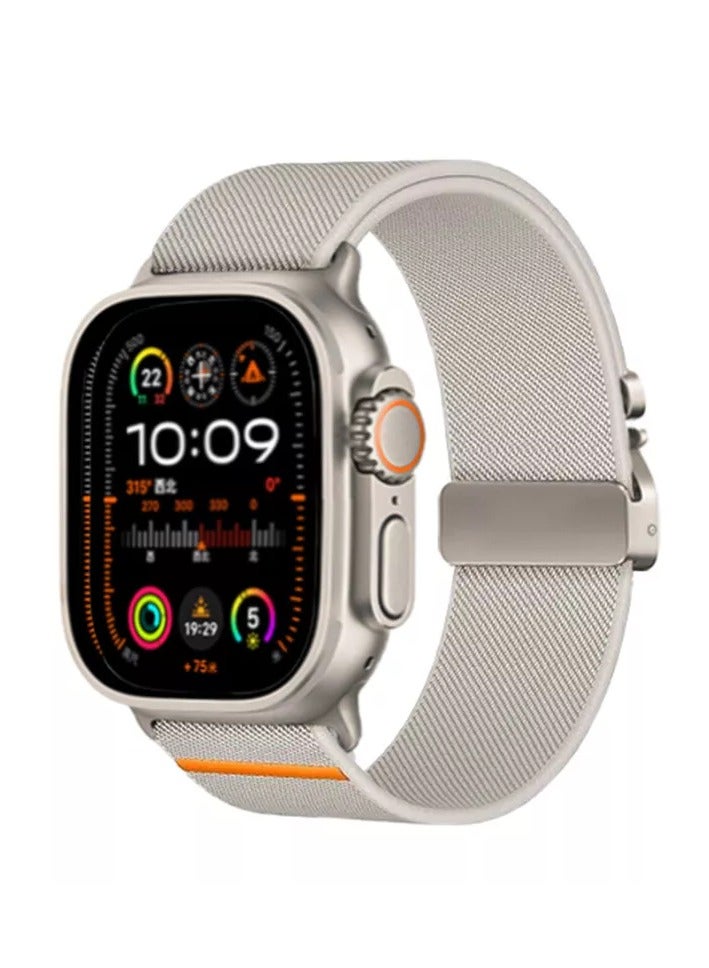 Sport Durable Rugged Watch Band Compatible with Apple Watch Ultra 1/2/3 49mm 46mm 45mm 44mm 42mm for Women Men Soft Stretchy Nylon Loop Strap,Parachute Style Buckle Straps for iWatch SE Series 11 10 9 8 7 6 5 4 3 2 1 SE - Image 2