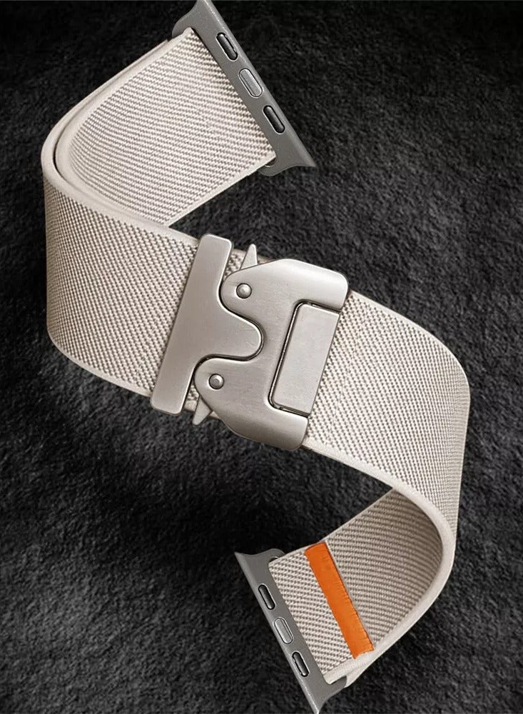 Sport Durable Rugged Watch Band Compatible with Apple Watch Ultra 1/2/3 49mm 46mm 45mm 44mm 42mm for Women Men Soft Stretchy Nylon Loop Strap,Parachute Style Buckle Straps for iWatch SE Series 11 10 9 8 7 6 5 4 3 2 1 SE - Image 3