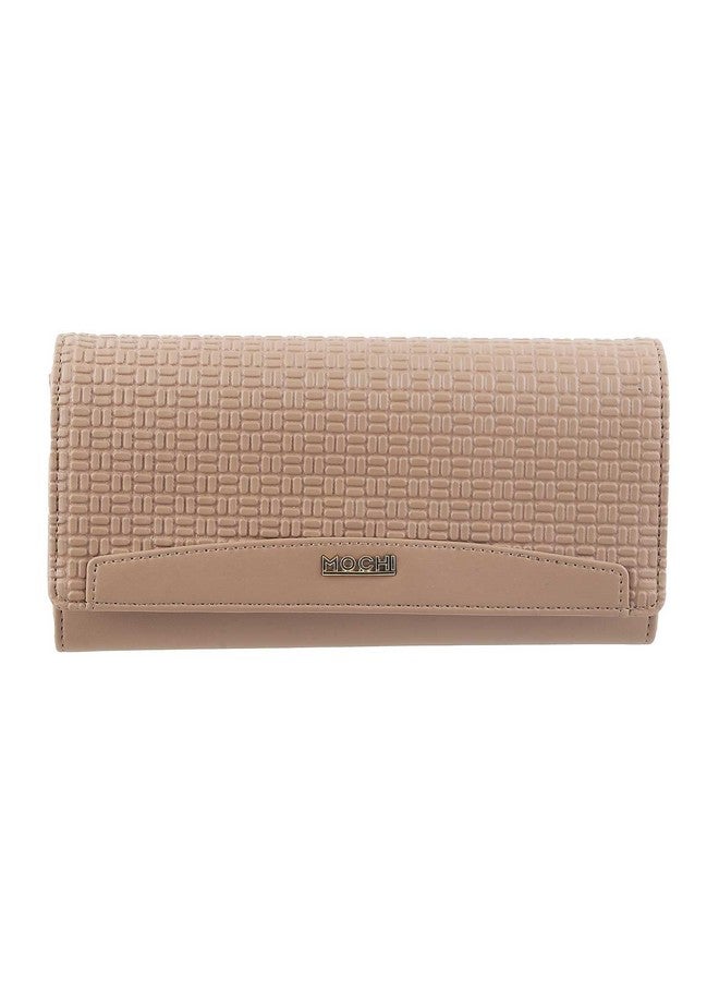 Mochi Womens Synthetic Beige Clutch (One Size) - Image 1