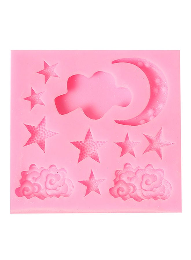 Y&D Silicone Moon Stars Clouds Mold Grey/Pink 10centimeter - Image 2