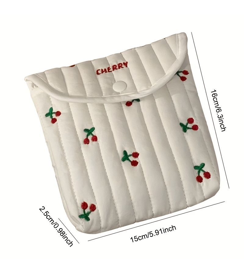 Cute Tulip Sanitary Napkin Pouch Portable Mini Compact Makeup Bag - Image 5