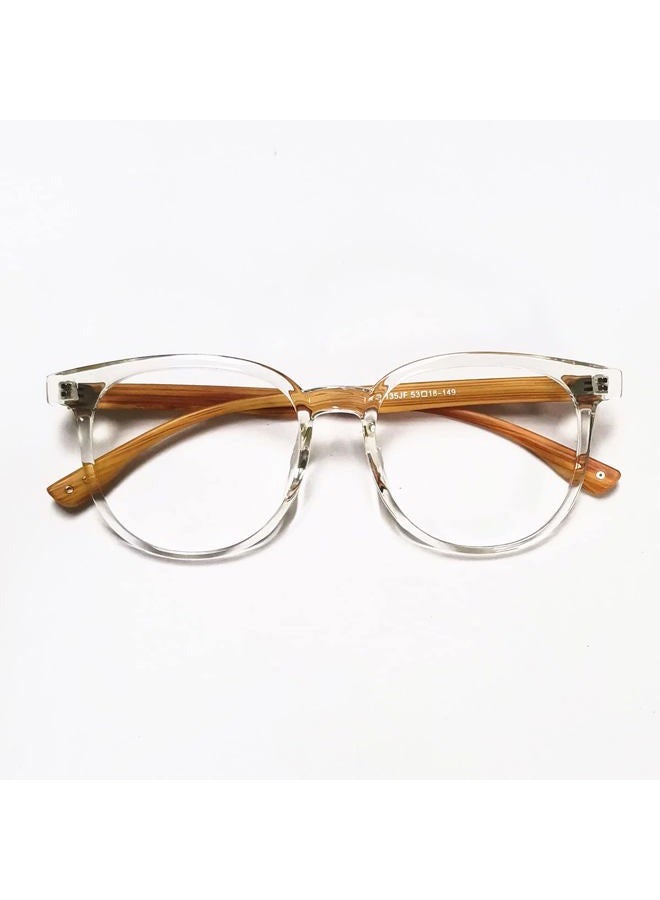Optifine Blue Light Blocking Glasses for Women Computer Reading Glasses for Men Retro Round Frame Crystal 0 - Image 4