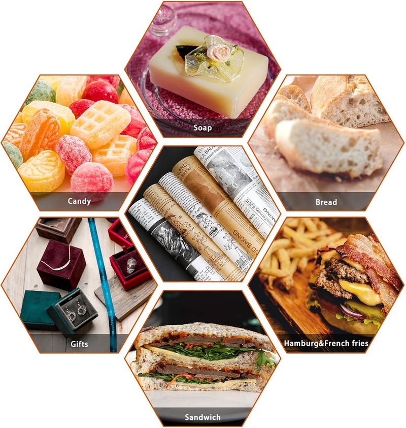 YBB 100Pcs Deli Wax Paper Sheets for Food, Basket Liners Food Picnic Paper Sheets Greaseproof Deli Wrapping Sheets, 10 x 10 Inch - Image 4