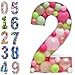 JoyBox Design Mosaic Balloon Frame Numbers 2 PreCut Large Foam Board Sign CutOut for Boy Girl Birthday Backdrop Anniversary Decoration - Image 3