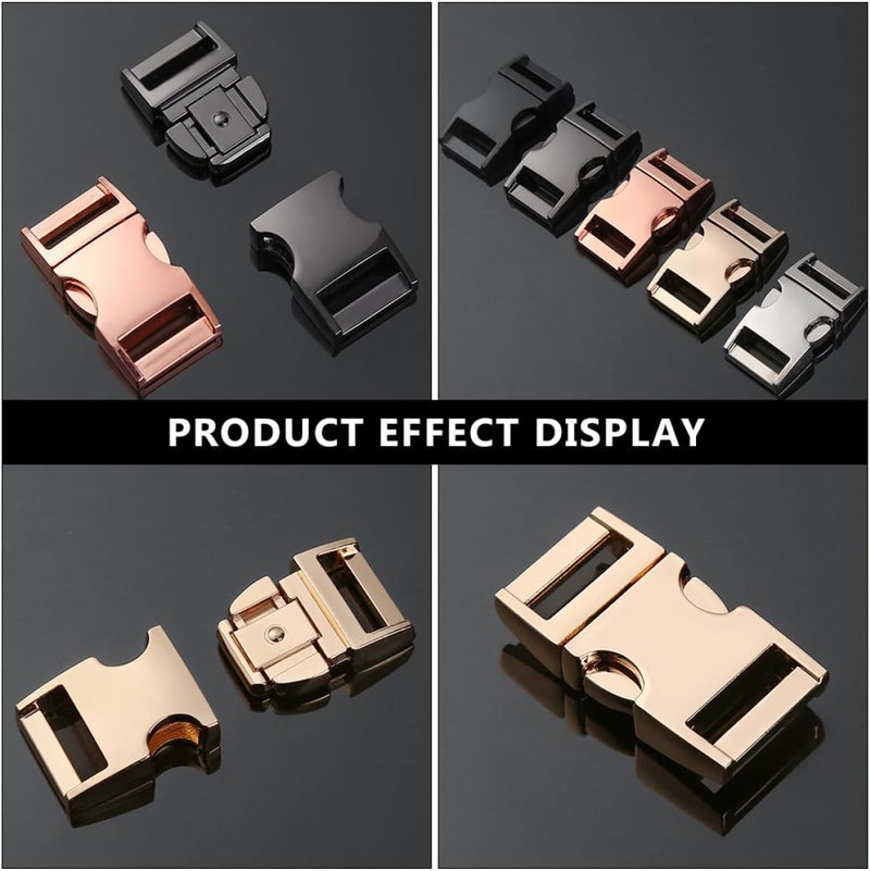 PRETYZOOM 5 Pcs Metal Bag Buckles Quick Release Side Release Luggage Buckles for Backpack Straps and Travel Gear Random Color - Image 5